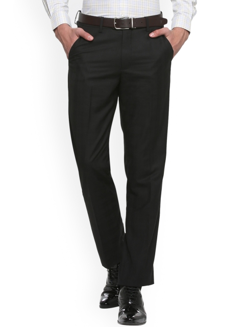 

Van Heusen Men Black Regular Fit Solid Formal Trousers