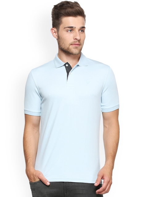 

Allen Solly Men Blue Solid Polo Collar T-shirt