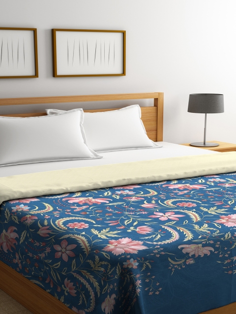 

SPACES Blue Floral Mild Winter 150 GSM Double Bed Comforter