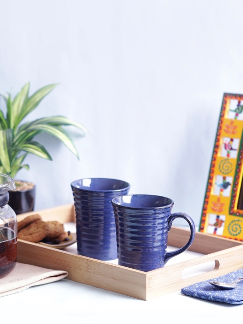 

VarEesha Blue Set of 2 Milk Mugs