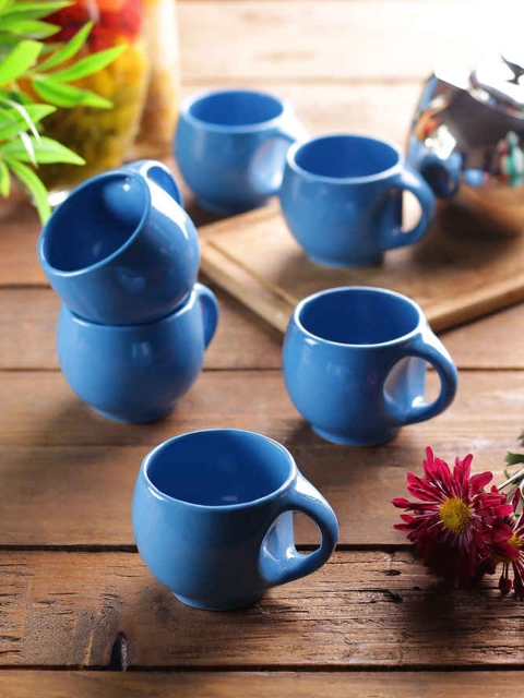 

VarEesha Turquoise Blue 6-Pieces Round Cups