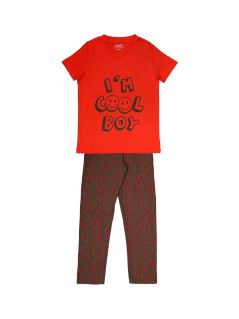 

ventra Boys Red & Green Printed Night Suit VNT-5001332-67
