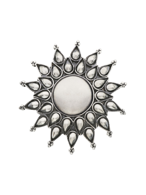 

ahilya Women Sterling Silver Floral-Shaped Ring