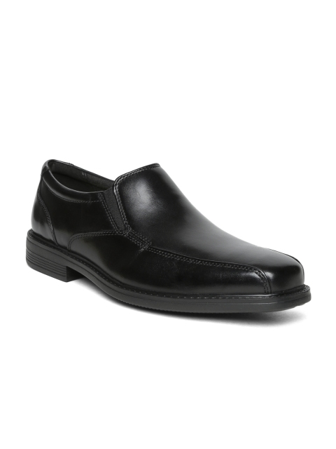

Clarks Men Black Leather Semiformal Shoes