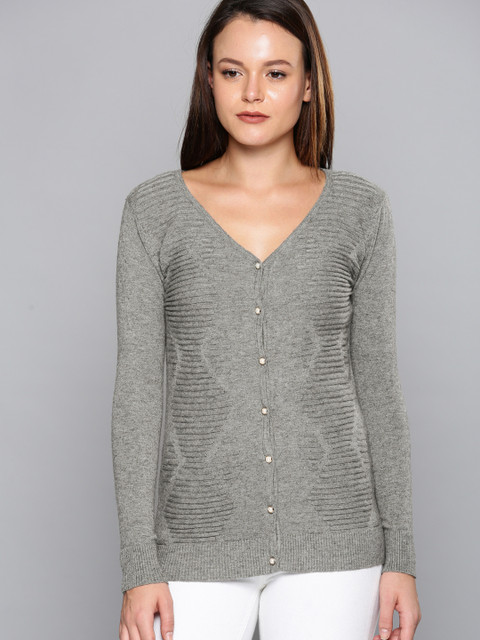 

Chemistry Women Green Solid Cardigan