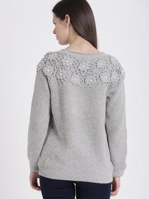 

Chemistry Women Grey Embellished Sweater