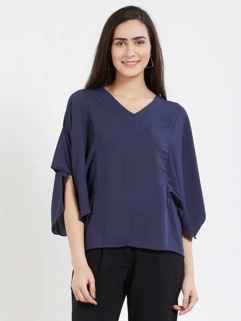 

Soie Women Navy Blue Solid Top