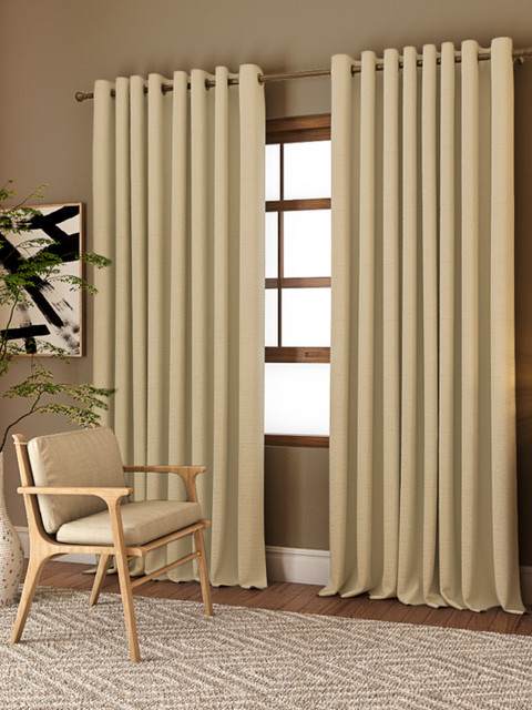 

Curtain Label Cotton Classic Curtain Ivory Eyelet Curtain, Off white