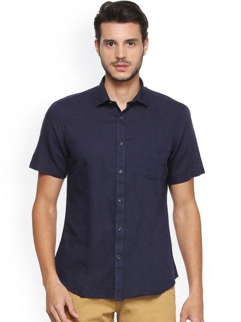 

Van Heusen Sport Men Navy Blue Slim Fit Solid Casual Shirt