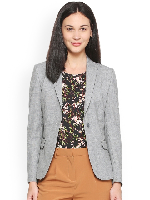 

Van Heusen Woman Grey Single Breasted Semi-Formal Blazer