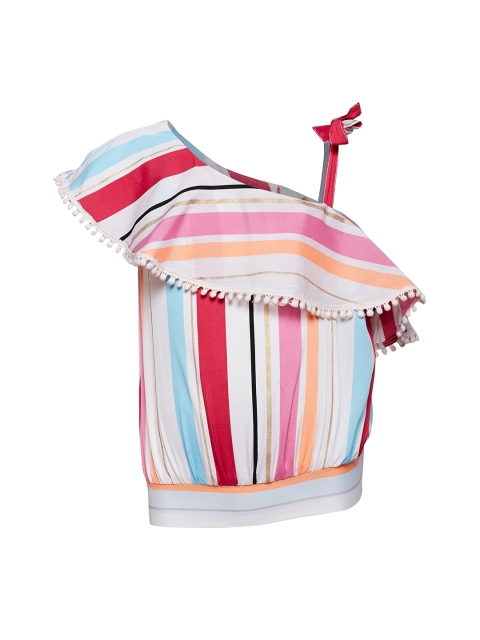 

Oxolloxo Girls Multicoloured Striped Top, Multi