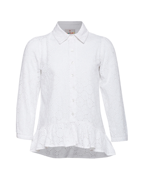 

Oxolloxo Girls White Regular Fit Solid Casual Shirt