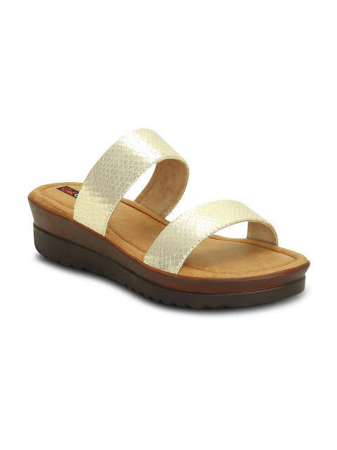 

Get Glamr Women Gold-Toned Solid Sandals