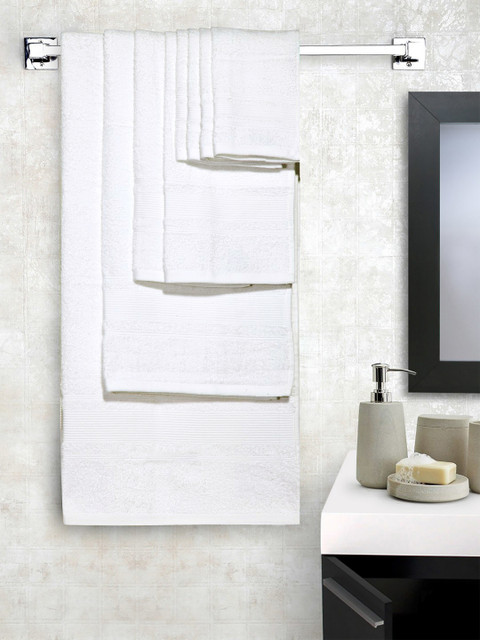 

Lushomes Unisex White Bath Towels Set