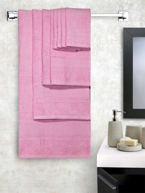 

Lushomes Unisex Pink Bath Towels Set