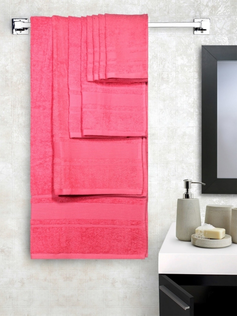 

Lushomes Unisex Pink Bath Towels Set