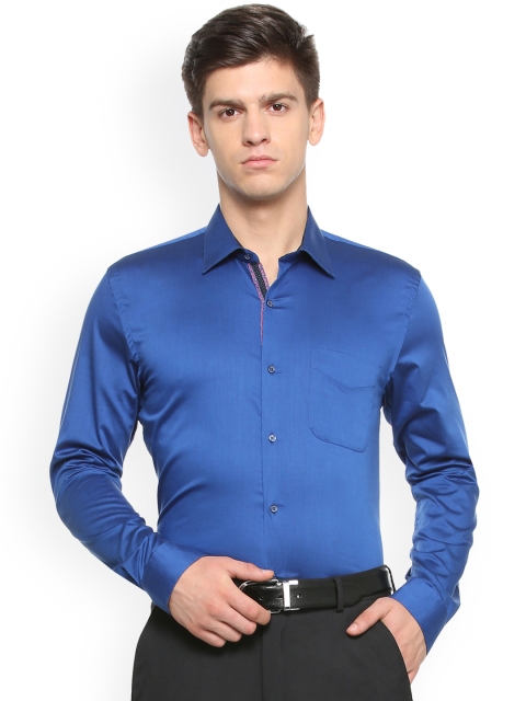 

Peter England Elite Men Blue Slim Fit Solid Formal Shirt