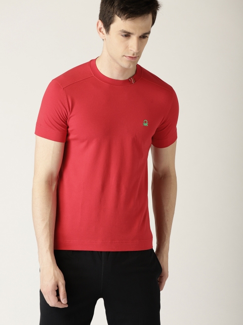 Undercolors of Benetton Men Red Solid Lounge T-shirt 17P3680T666DI-306