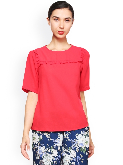 

Van Heusen Woman Women Red Solid Top