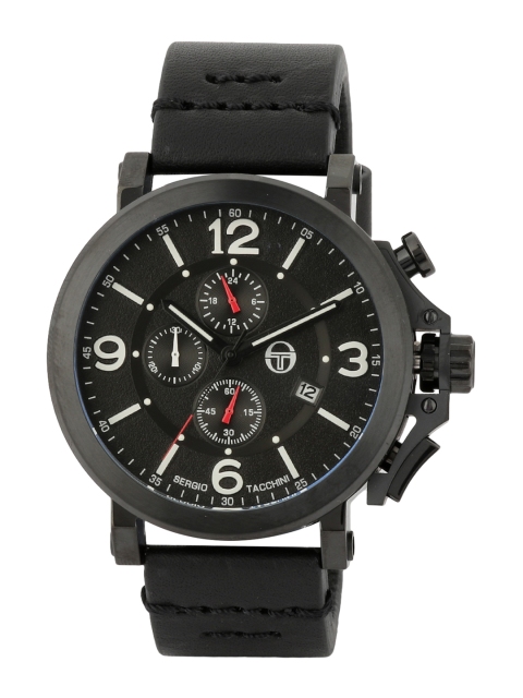 

Sergio Tacchini Men Black Analogue Chronograph Watch ST.1.122.02