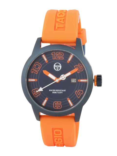 

Sergio Tacchini Men Grey & Orange Analogue Watch ST.12.103.05