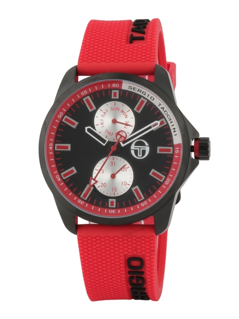 

Sergio Tacchini Men Black & Red Analogue Watch ST.9.112.05