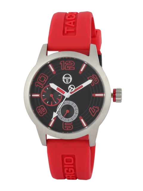 

Sergio Tacchini Men Black & Red Analogue Watch