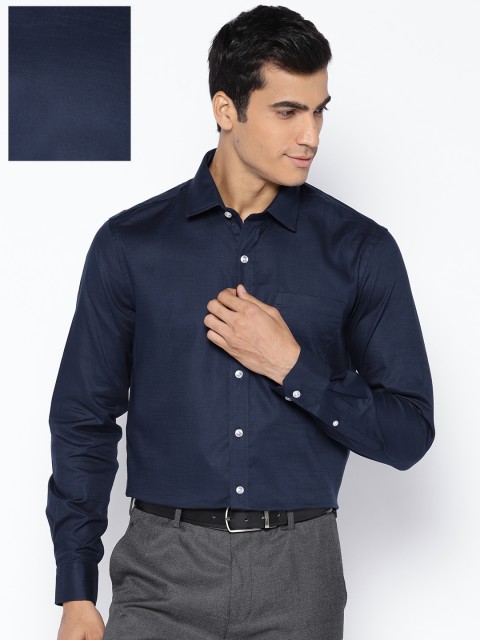 

Arrow Men Navy Blue Slim Fit Solid Formal Shirt