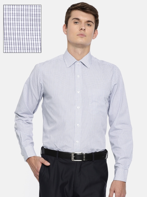 

Arrow Men Purple & White Regular Fit Checked Formal Shirt