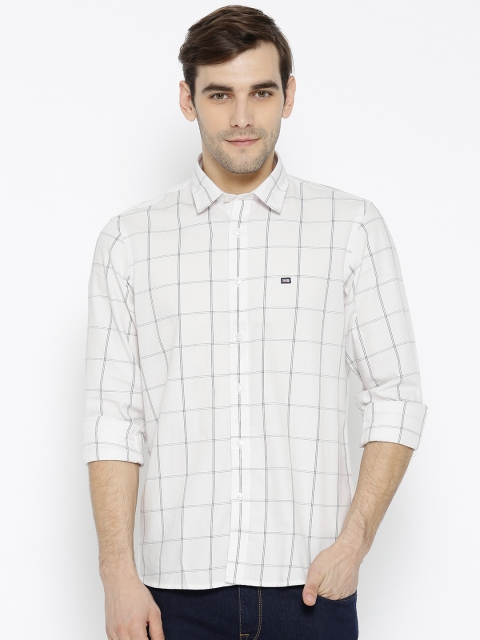 

Arrow Sport Men White Slim Fit Checked Casual Shirt