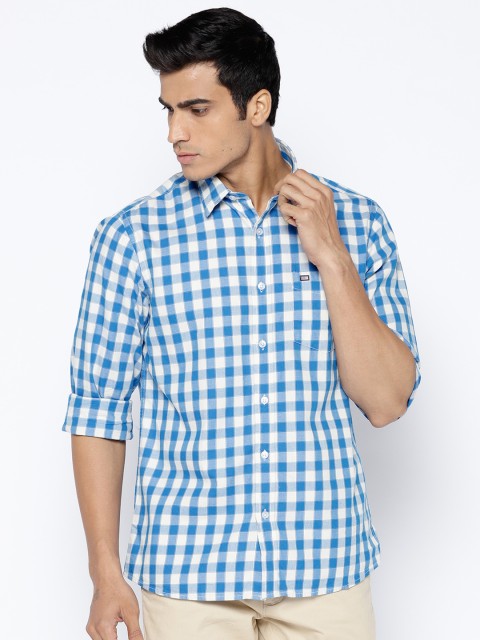 

Arrow Sport Men Blue & White Slim Fit Checked Casual Shirt