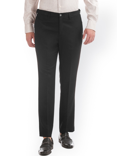 

Arrow New York Men Black Tapered Fit Solid Formal Trousers