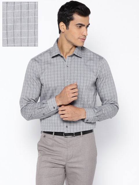 

Arrow Men Grey Slim Fit Checked Formal Shirt