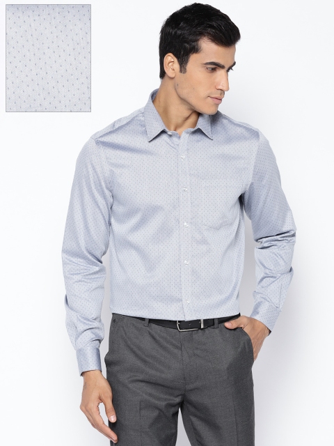 

Arrow Men Blue Slim Fit Self Design Formal Shirt