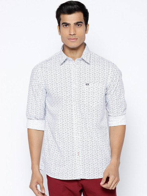 

Arrow Sport Men White & Blue Slim Fit Printed Casual Shirt