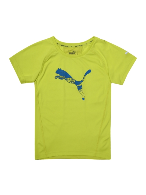 

Puma Boys Lime Green Printed Round Neck T-shirt