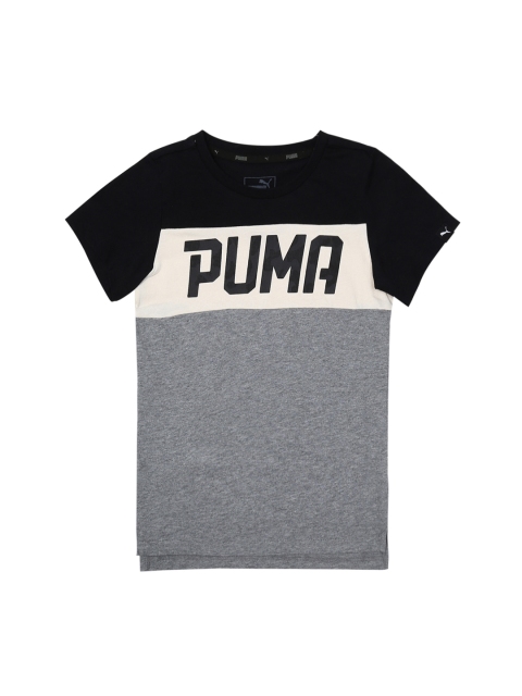

Puma Boys Grey Printed Round Neck T-shirt