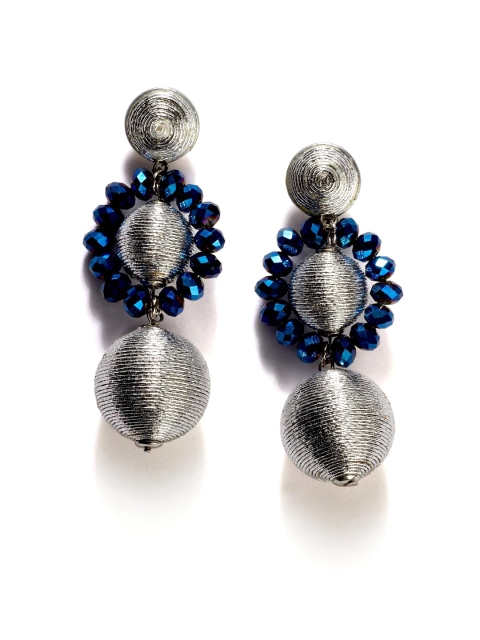 

Foxy Sperks Blue Oval Drop Earrings
