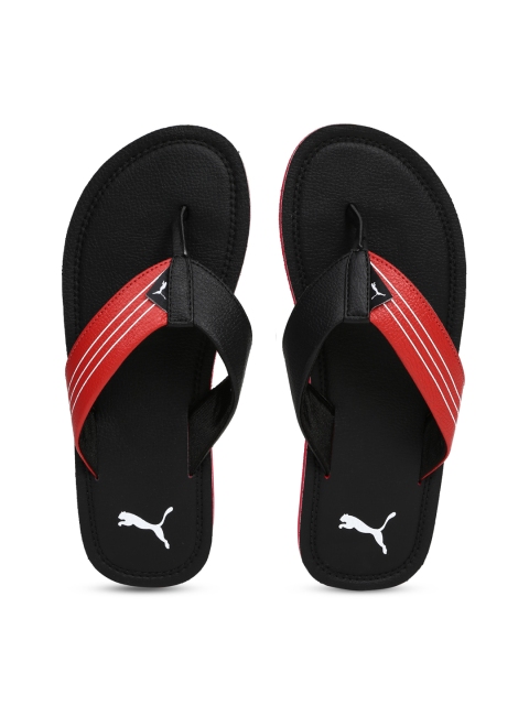 

Puma Men Black & Red Solid Thong Flip-Flops