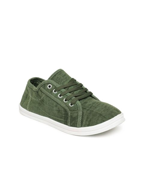 

People Women Green Canvas Sneakers