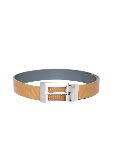 

Puma Men Brown Leather Solid Belt