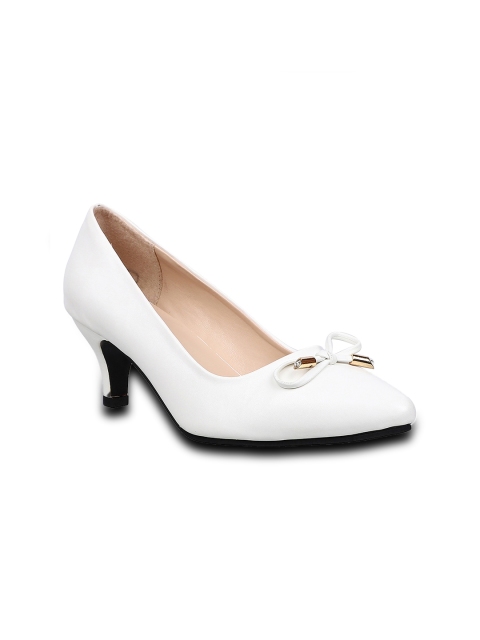 

SHUZ TOUCH Women White Solid Pumps