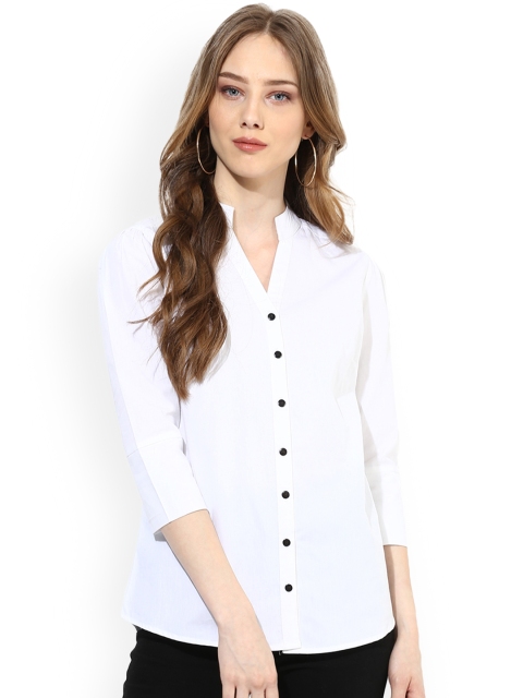 

Color Cocktail Women White Solid Top