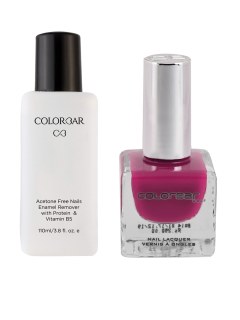 

Colorbar Oh My Magenta Luxe CNL085 Nail Lacquer & Nail Enamel Remover Set