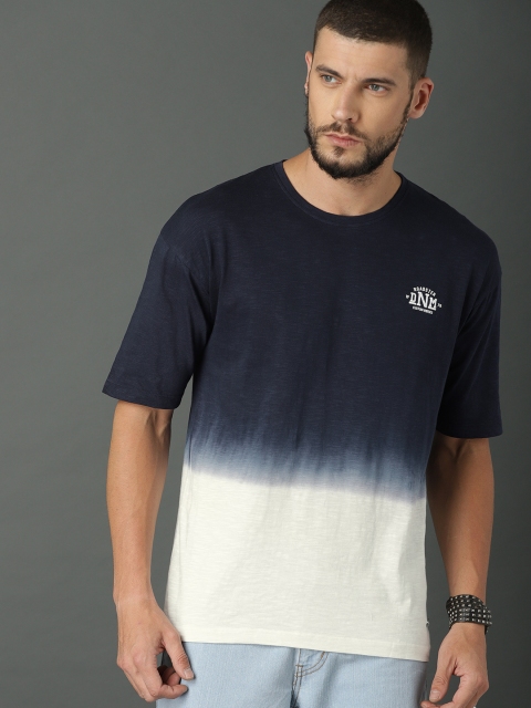 

Roadster Men Navy Blue Dyed Round Neck T-shirt