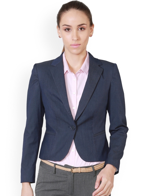 

Allen Solly Woman Navy Blue Formal Blazer