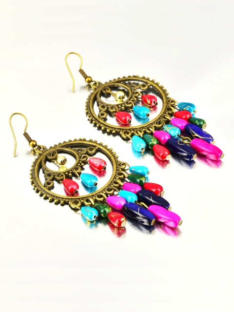 

Crunchy Fashion Multicoloured Classic Drop Earrings, Multi