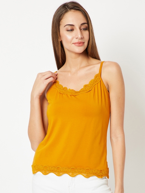 

Miss Chase Women Mustard Solid Tank Top