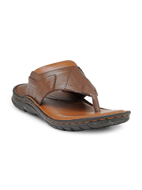 

Teakwood Leathers Men Brown Leather Comfort Sandals