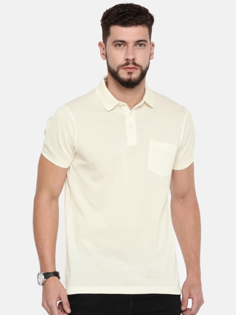 

Indian Terrain Men Beige Solid Polo Collar T-shirt
